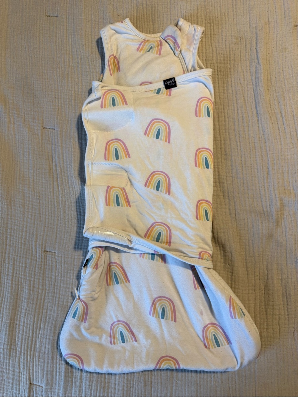 Kyte Baby Sleep Bag + Swaddle Attachment – XS | 1.0 TOG | Rainbow Print